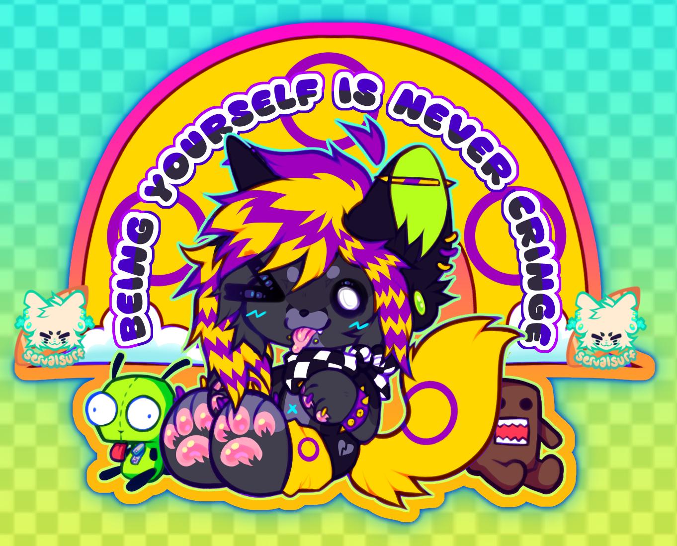 LGBTQ+ Pride Emo Scenedog Stickers