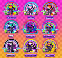 LGBTQ+ Pride Emo Scenedog Stickers