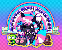 LGBTQ+ Pride Emo Scenedog Stickers