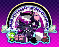 LGBTQ+ Pride Emo Scenedog Stickers