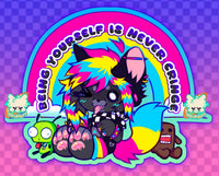 LGBTQ+ Pride Emo Scenedog Stickers