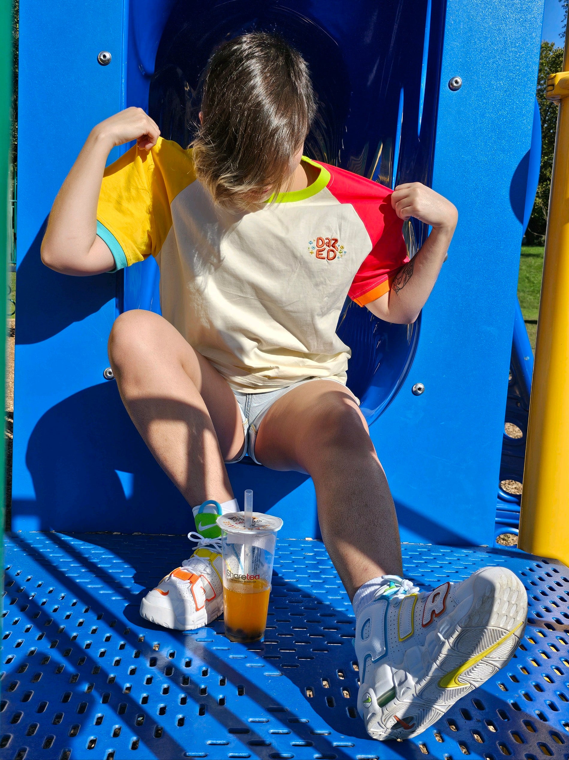 Dazed Kidcore Colorblock T-Shirt