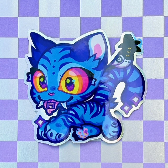 Kpop Demon Derpy Tiger Holo Sticker