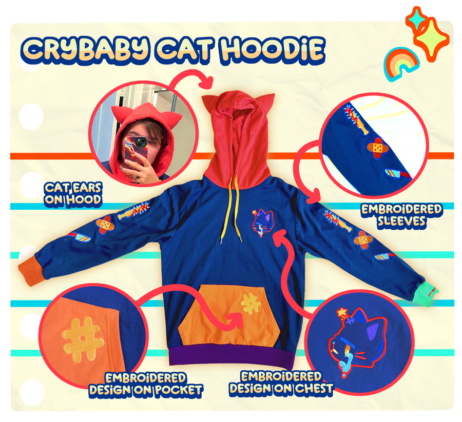Crybaby Cat Hoodie