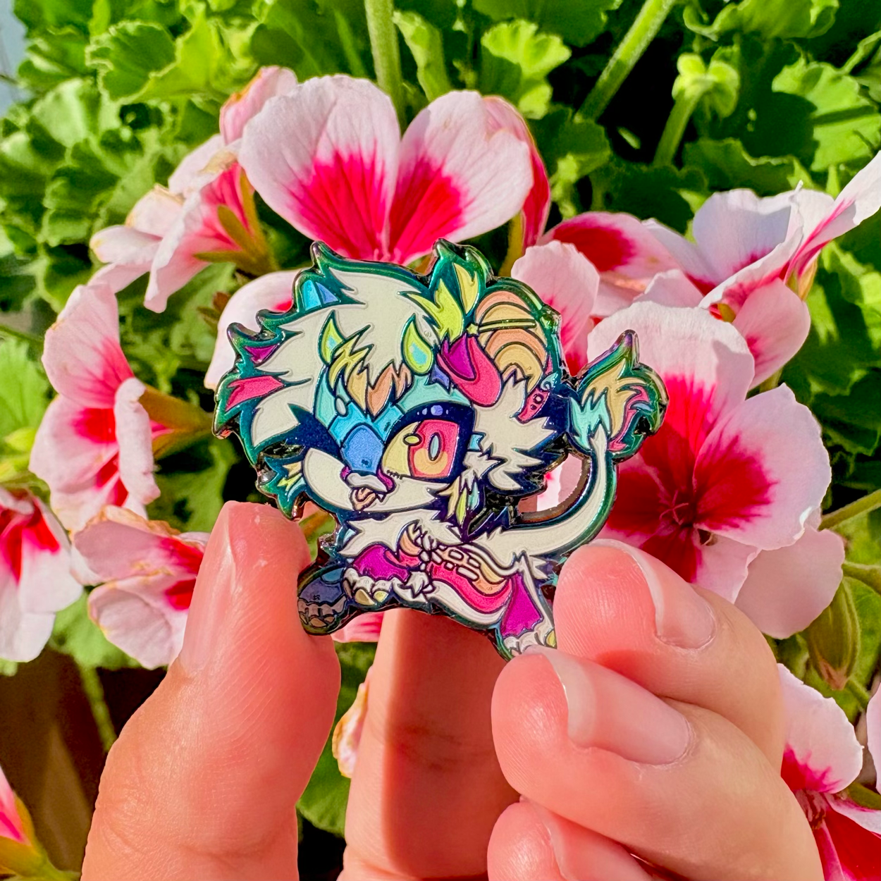 Kirby Rainbow Plated Enamel Pins