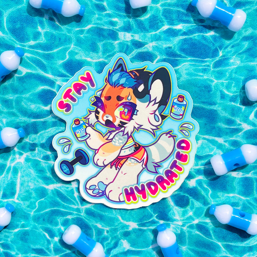 Stay Hydrated Benji Work Stickers
