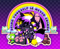 LGBTQ+ Pride Emo Scenedog Stickers